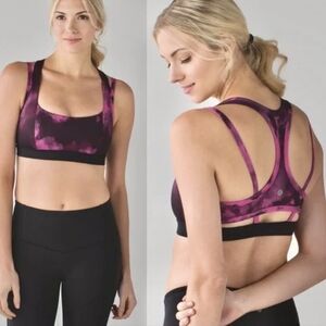 LULULEMON Splendour Cutout Racerback Sports Bra in Blooming Pixie Raspberry Pink